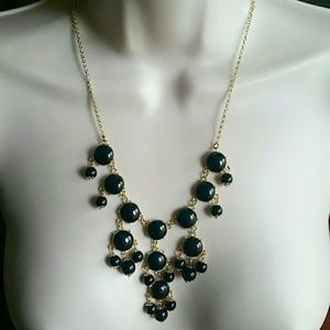 Black SMALL bubble gold chain statement necklace